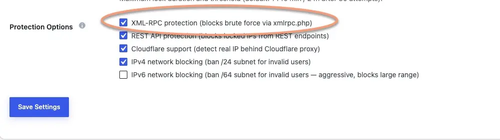XML-RPC Settings